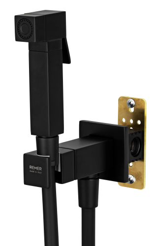 Гигиенический душ со смесителем Remer Q64NO черный матовый - фото 2