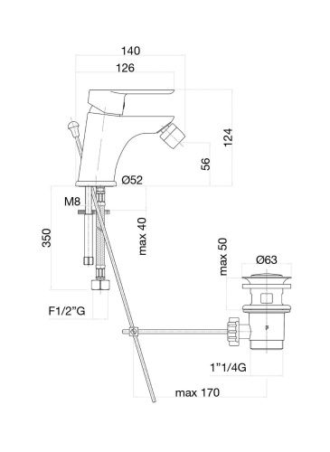 Смеситель Fiore 81NN8130 на биде черный - фото 3