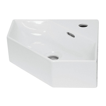 Раковина из сантехнического фарфора Onika Line LIN35SLWB01 50х36 накладная цвет белый 1 отверстие под смеситель