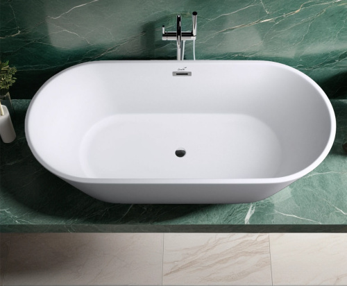 Ванна акриловая Cerutti SPA CT10509 170х75 отдельностоящая овальная с ножками - фото 3