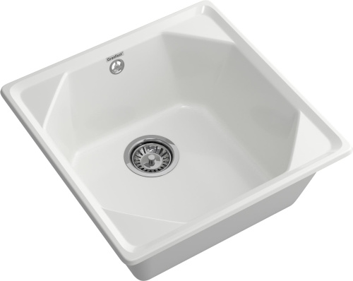 Кухонная мойка Granfest Unique U-500 иней 50х50 цвет белый поверхность матовая - фото 2