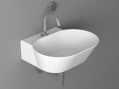 Раковина из санфаянса Simas WA 06 48х43 подвесная цвет белый - фото 2