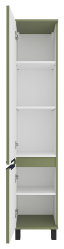 Шкаф-пенал Brevita Enfida ENF-05035-0801L 35х34х165 напольный/подвесной цвет зеленый - фото 3