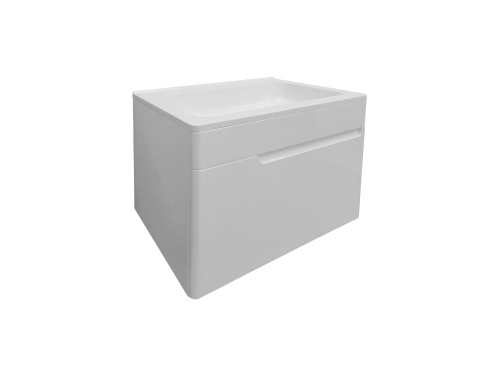 Тумба с раковиной Эстет Kare Luxe ФР-00007077 60х45х49 подвесная цвет белый - фото 2