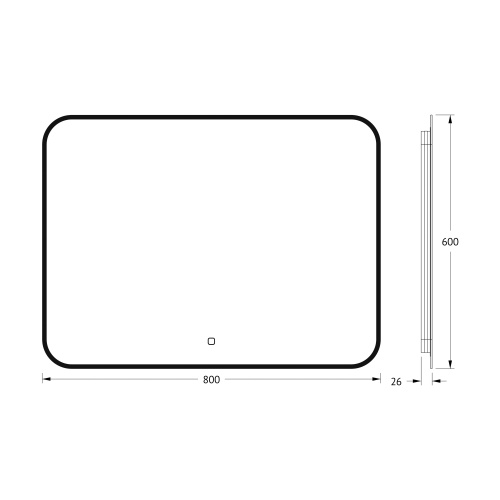 Зеркало в ванную Defesto AURA DF 2977SH 80х60 - фото 2