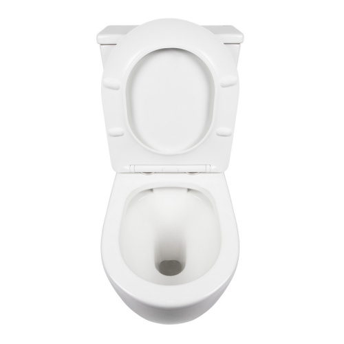 Унитаз напольный с бачком Bond Oval F01-00 белый с сиденьем безободковый душевой смыв - фото 3