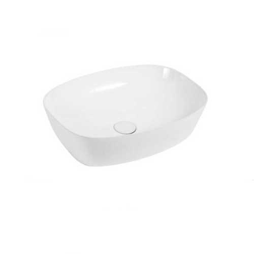Раковина из сантехнического фарфора Vincea VBS-305 50х38 накладная цвет белый без отверстий под смеситель