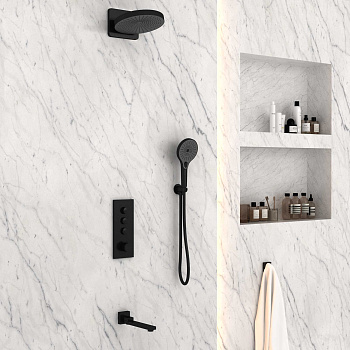 Душевая система Vincea VSFW-433TI1MB встраиваемая в стену с термостатом