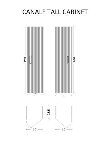 Шкаф-пенал Armadi Art Vallessi Avantgarde 846-BCR 35х28х120 подвесной цвет черный - фото 2
