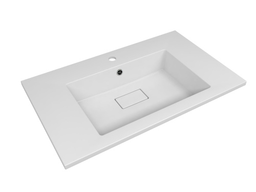 Раковина из литьевого мрамора Uperwood May 35480000004 80х48 полувстраиваемая цвет белый - фото 4