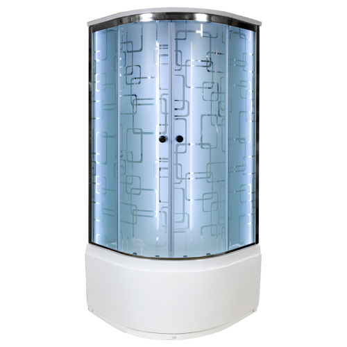 Душевая кабина AvaCan EM5011LED+GM 110х110 четверть круга с крышей ориентация универсальная - фото 2