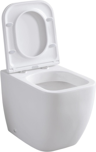 Унитаз приставной Allen Brau Infinity 4.21003.20 белый с сиденьем микролифт безободковый каскадный смыв - фото 5