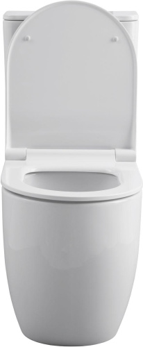 Чаша унитаза напольная Allen Brau Priority 4.31003.20 цвет белый без бачка с сиденьем микролифт безободковая каскадный смыв - фото 4