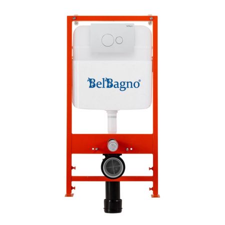 Комплект унитаз с инсталляцией с клавишей смыва BelBagno UNO BB5177CH-TOR/SC/BB026/BB082BL