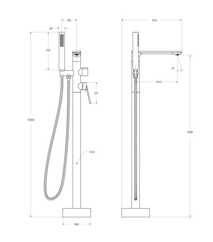 Смеситель Cezares COMFORT COMFORT-VDP-01 напольный хром - фото 2