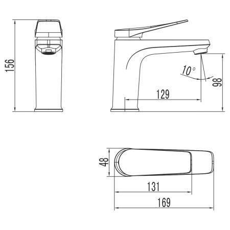 Смеситель LeMark Bronx LM3706BL на раковину черный