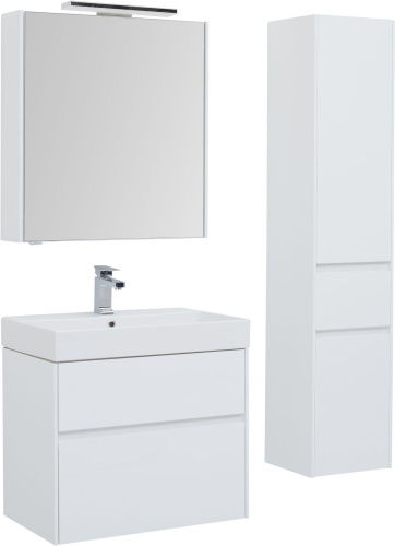 Тумба с раковиной Aquanet Бруклин 00212597 69х44х57 напольная/подвесная цвет белый - фото 2