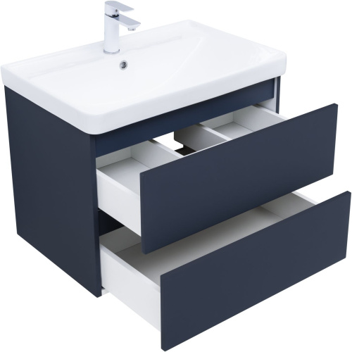 Тумба под раковину Aquanet Вега 2.0 00337948 69х46х50 подвесная цвет синий - фото 2