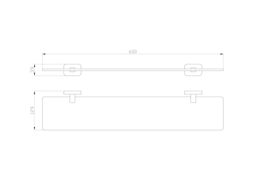 Стеклянная полка Wonzon & Woghand GRAFFITY WW-9327-BN - фото 2