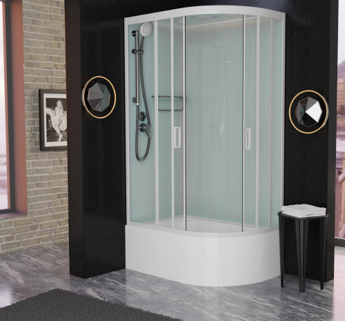 Душевая кабина Frank 135009 120х80 с крышей ориентация левая - фото 2