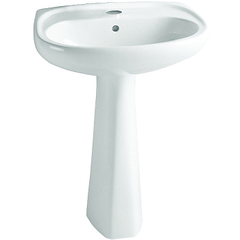 Раковина из сантехнического фарфора Vitra Normus 9600B003-7650 55х42 подвесная цвет белый 1 отверстие под смеситель