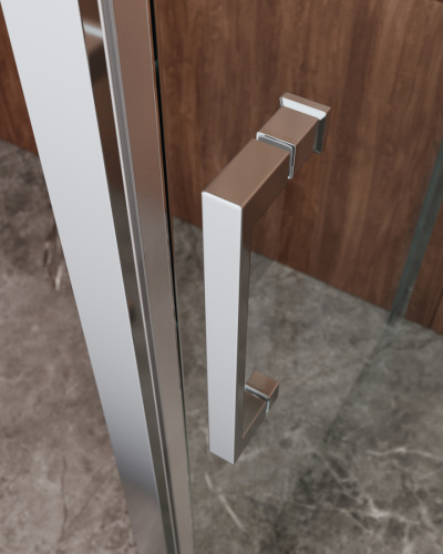 Душевой уголок Cezares MOLVENO MOLVENO-AH-11-160/90-C-Cr-IV 160х90 стекло прозрачное профиль хром глянцевый без поддона - фото 2