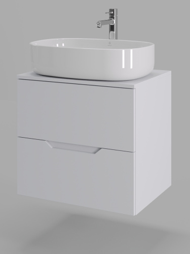 Тумба с раковиной Orange Line Li-60TuwMDF+B08-600W 61х46х71 - фото 2