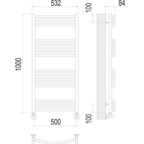 Полотенцесушитель Terminus 4670078529619 53х120 водяной хром - фото 3