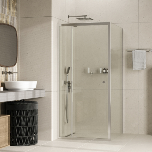 Душевой уголок Wasserkraft Aula 11P 11P16 110х100 стекло прозрачное профиль хром глянцевый без поддона - фото 2