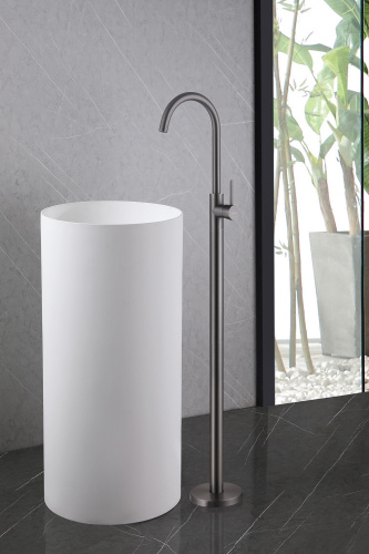 Смеситель ABBER Wasser Kreis AF8141NG напольный никель - фото 2