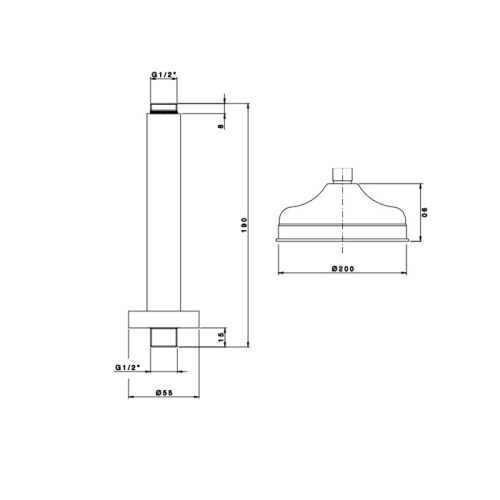 Верхний душ Nicolazzi Doccia 5732BZ20 бронза - фото 2