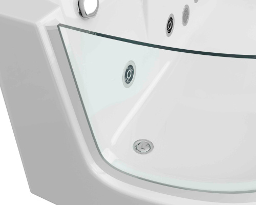 Ванна акриловая гидромассажная Grossman GR-17000-1R 170х80 пристенная асимметричная с ножками - фото 4