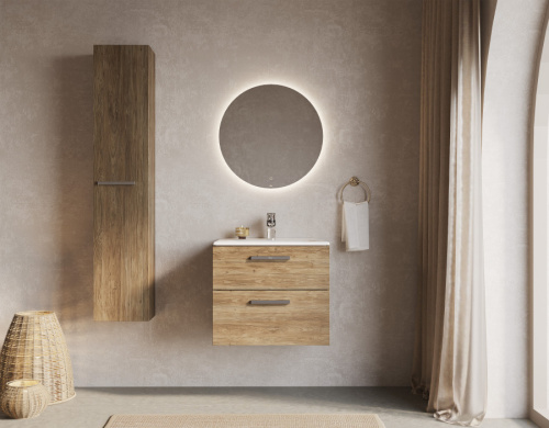 Шкаф-пенал Roca Victoria A857564517 30х24х150 подвесной цвет орех - фото 3