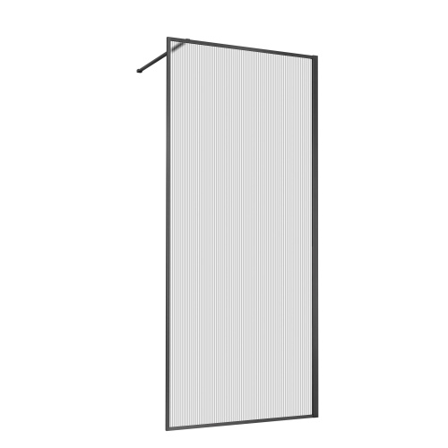 Душевая перегородка Vincea Walk in HP Art VSW-1HP800FLGM 80х200 стекло рифленое профиль вороненая сталь - фото 5