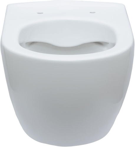 Чаша унитаза подвесная Logan L5W CITY 019100-w-01 цвет белый без сиденья безободковая каскадный смыв - фото 3