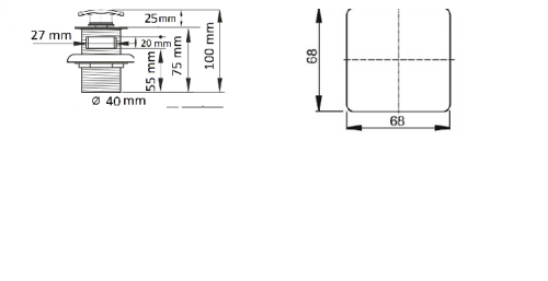 Донный клапан для раковины Ceramalux RD005 - фото 2