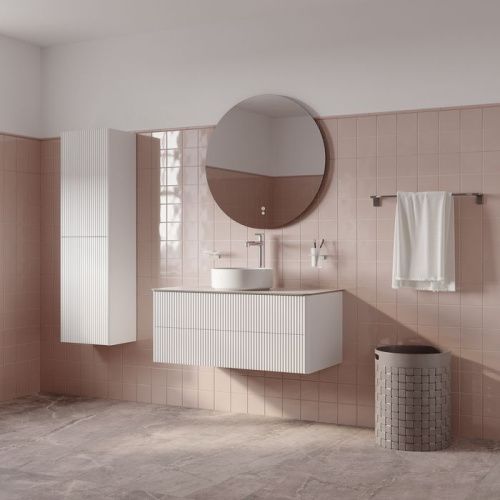 Шкаф-пенал IDDIS Aiger AIG40W0i97 40х28х135 подвесной цвет белый - фото 2