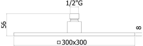 Верхний душ с держателем Paffoni Syncro King ZSOF078CR + ZSOF063CR хром - фото 4