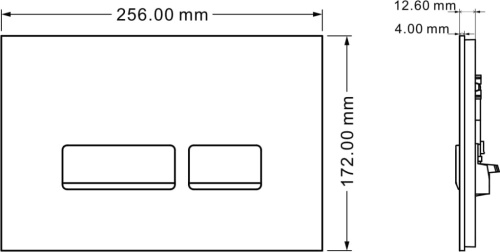 Клавиша смыва механическая Iberica Blanca CRYSTAL-R IB.B022.001.001 цвет черный - фото 3