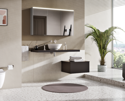 Столешница Vitra Stand 66658 120х48 подвесная цвет темный вяз - фото 2