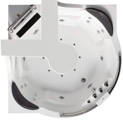 Ванна акриловая гидромассажная Gemy G9070 O 170х170 угловая четверть круга с каркасом - фото 3