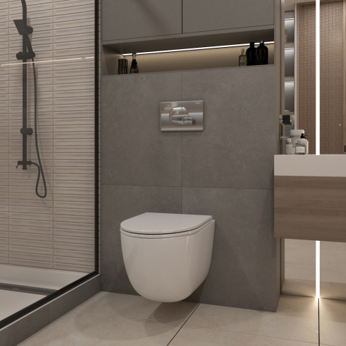 Клавиша смыва механическая Teymi Ellie T70022CH цвет хром - фото 2