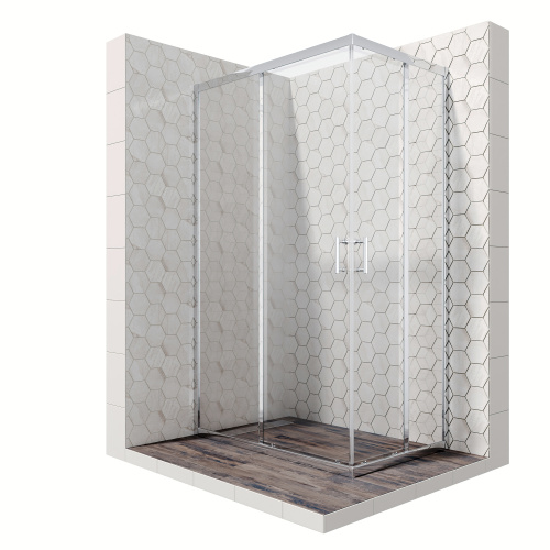 Душевой уголок Ambassador Kingston 14011101 120х80 стекло прозрачное профиль хром глянцевый без поддона - фото 3