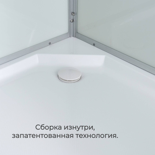 Душевая кабина AvaCan D D2010LED 100х100 четверть круга с крышей ориентация универсальная - фото 5