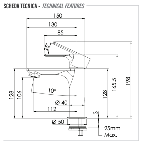 Смеситель Remer Energy EY12 на раковину хром - фото 3