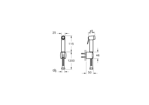 Гигиенический душ Vitra Hygienic A4574736 черный матовый - фото 2