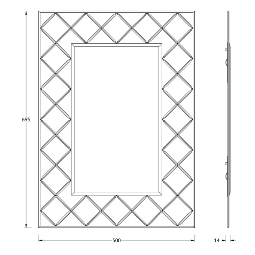 Зеркало в ванную Evoform Florentina BY 5001 50х70 цвет серый - фото 2