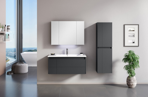 Тумба с раковиной Orka Likya 5002491 80х50х46 цвет антрацит матовый - фото 3