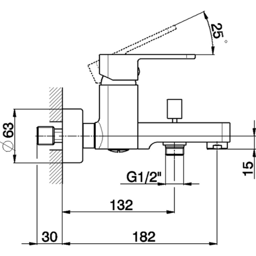 Смеситель для ванны Cisal Roadster RR00013021 настенный хром - фото 2