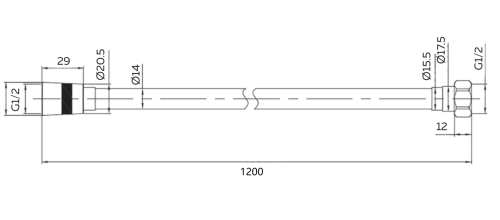 Шланг для душа AltroBagno BM AltroBagnoSH071703Cr хром - фото 3